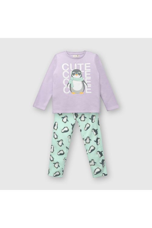 Pijama De Niña De Polar Fleece Calipso (2 A 12 Años) Colloky