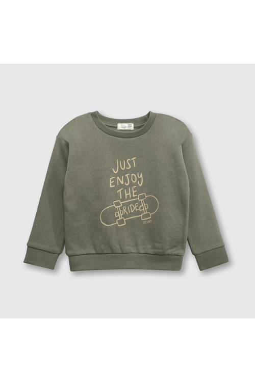 Polerón de niño skate Verde militar