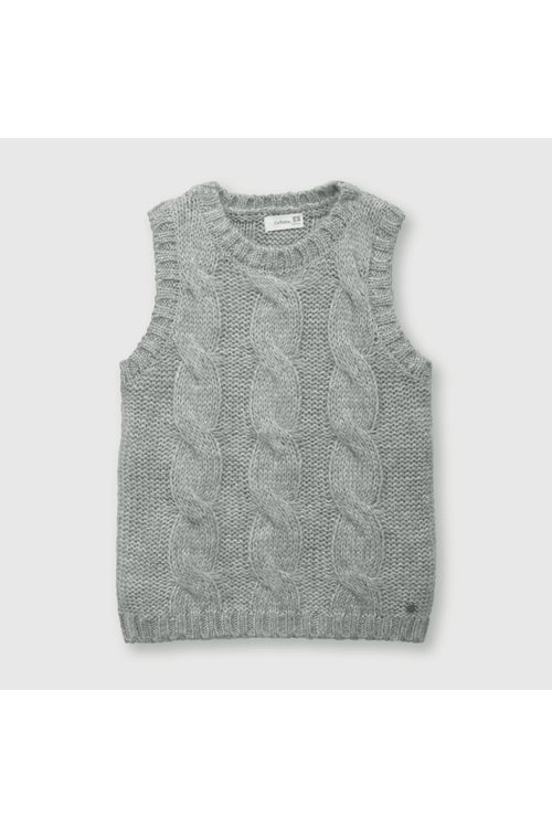 Sweater De Niña Sin Mangas Gris Colloky