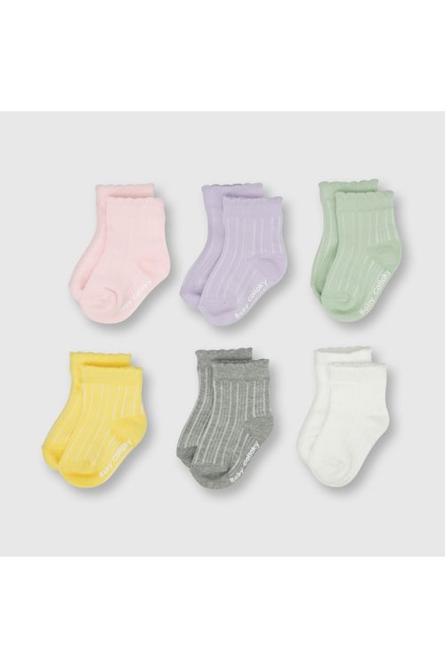 Medias De Bebé Niña 6 Pack Rosado (14-25 Calzado) Colloky