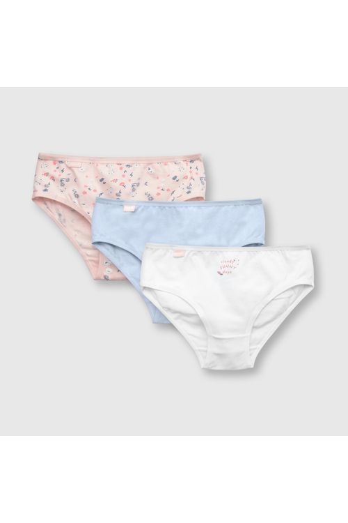 3 Pack Calzón De Niña Estampado Rosado (2 A 12 Años) Colloky