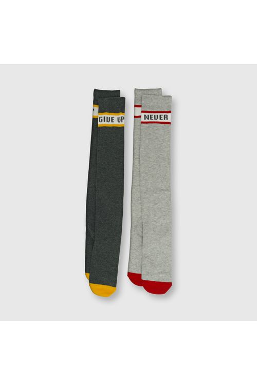 Medias Largas De Niño 2 Pack Gris Colloky