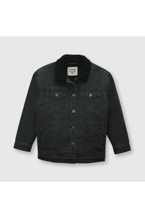 Chaqueta De Niño De Mezclilla Gris Colloky