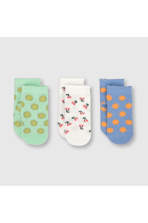 3 Pack De Medias De Bebé Niña Verde (0 A 48 Meses) Colloky