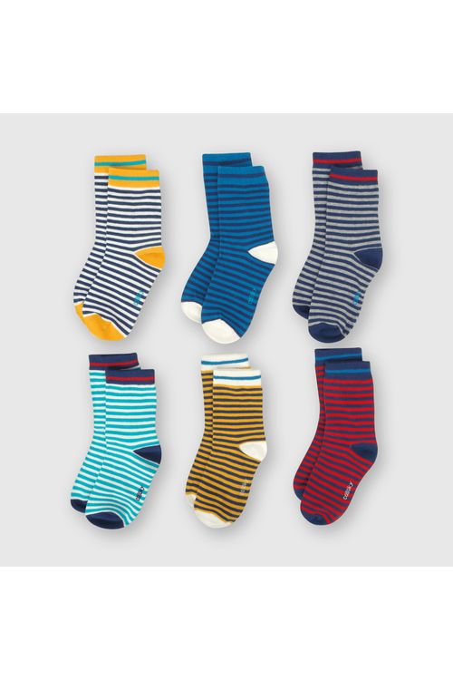 Medias De Niño 6 Pack Azul (3 A 10 Años) Colloky
