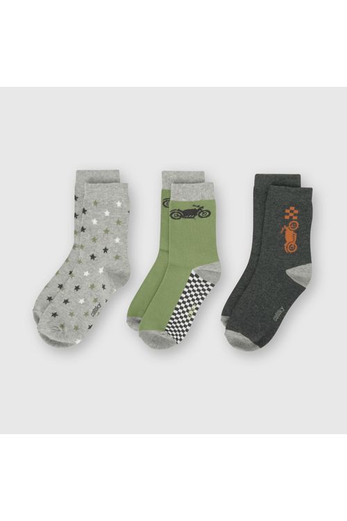 Medias De Niño 3 Pack Gris (3 A 10 Años) Colloky