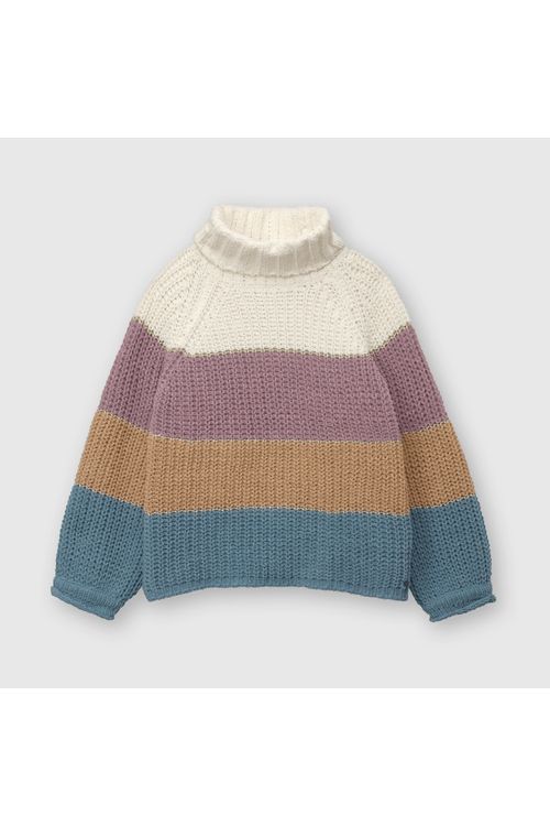 Sweater De Niña Listado Violeta Colloky