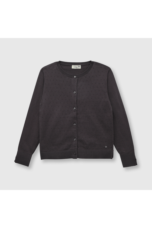 Chompa de niña clasico gris