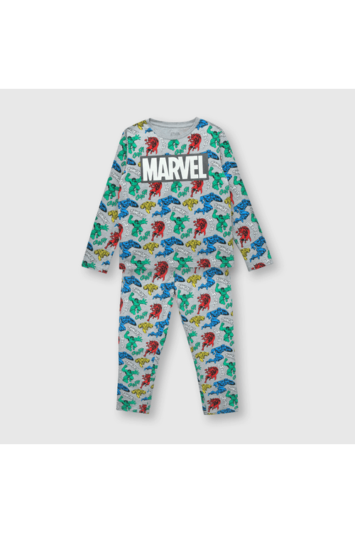 Pijama de niño Marvel comics gris
