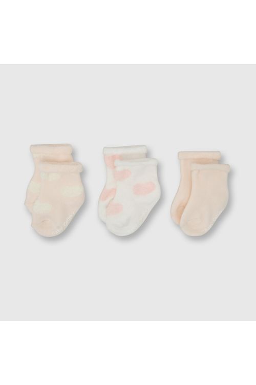 Pack De 3 Medias De Bebé Niña Rosado (14-16 Calzado) Colloky