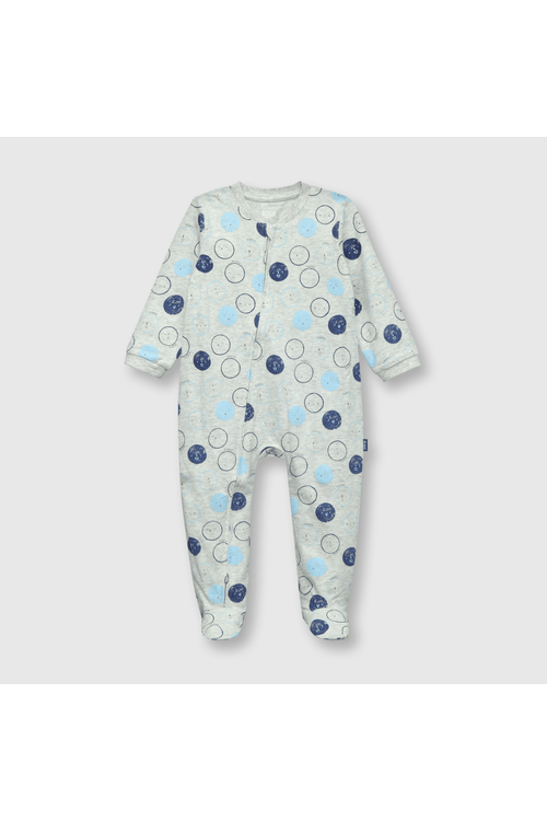 Pijama de bebe niño algodón gris