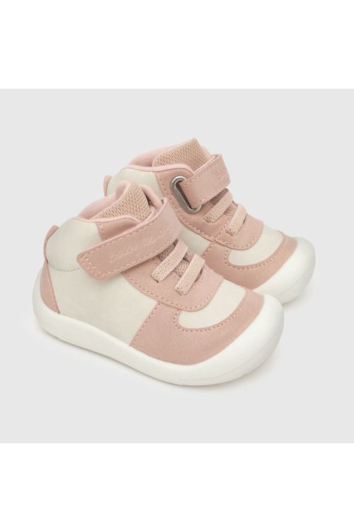 Zapatilla Blanca Niña Velcro Caña Media Colloky