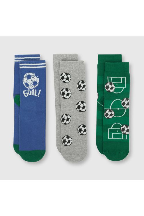 3 Pack Medias De Niño Fútbol (23-37 Calzado) Colloky