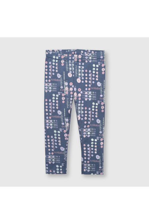 Leggings De Bebé Niña Estampada Azul Colloky