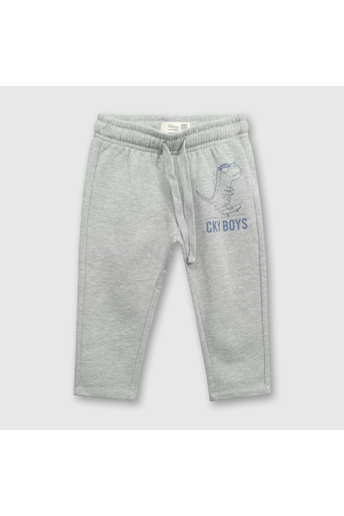Pantalón buzo de Niño dino skate Gris melange
