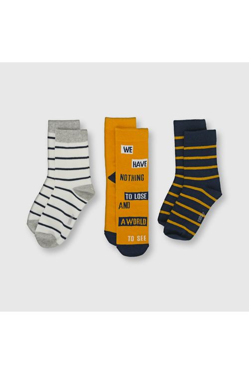 Pack De 3 Medias Niño Gris Colloky