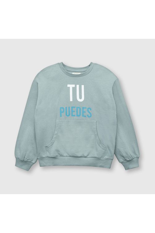 Polerón De Niña Reciclado Verde Colloky