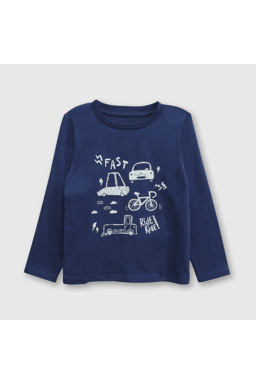 Polo ML de Niño autos azul / blue