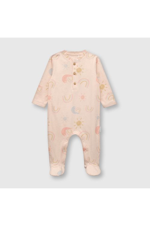 Enterizo De Bebé Niña Arcoiris Rosa Colloky