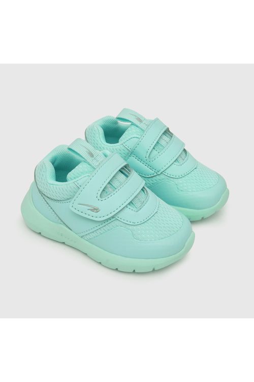 Zapatilla Con Velcro Niña Celeste Colloky