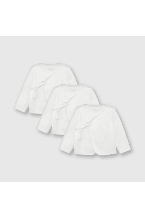 Camiseta 3 Pack De Bebé Unisex Blanco (talla Única) Colloky