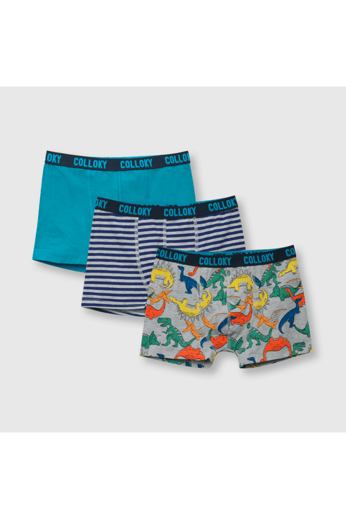 Boxer de niño 3 pack estampado verde