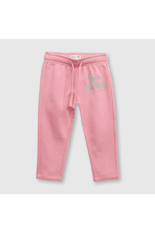 Pantalón buzo de niña chicle