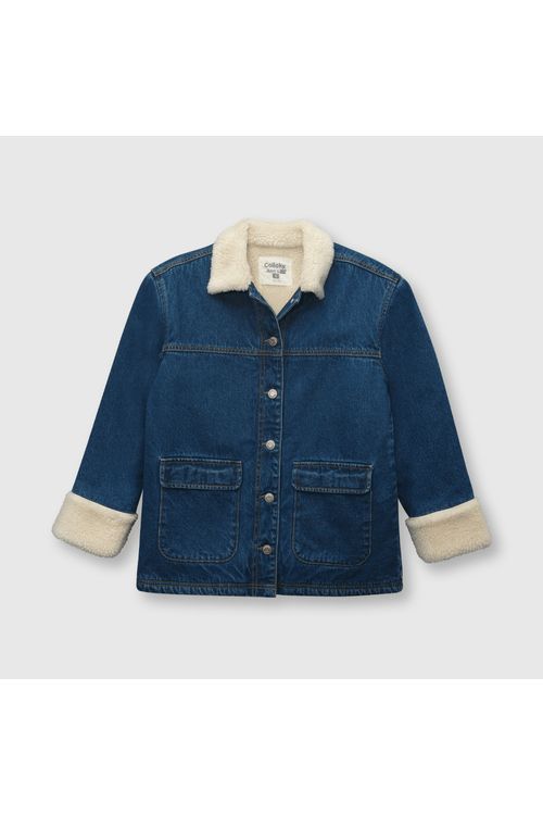Chaqueta De Niña Con Chiporro Azul Colloky