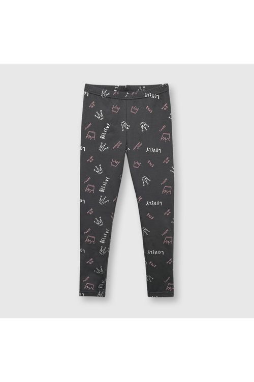 Leggings Everyday De Niña Estampada Gris Colloky