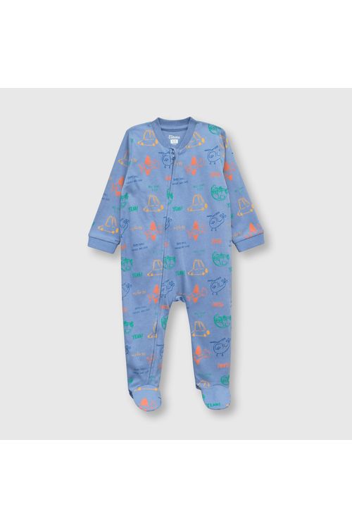 Pijama De Bebé Niño De Algodón Azul (0 A 24 Meses) Colloky