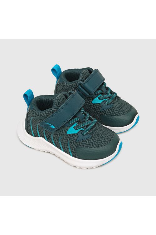 Zapatilla Deportiva Niño Velcro Basketball Azul Colloky