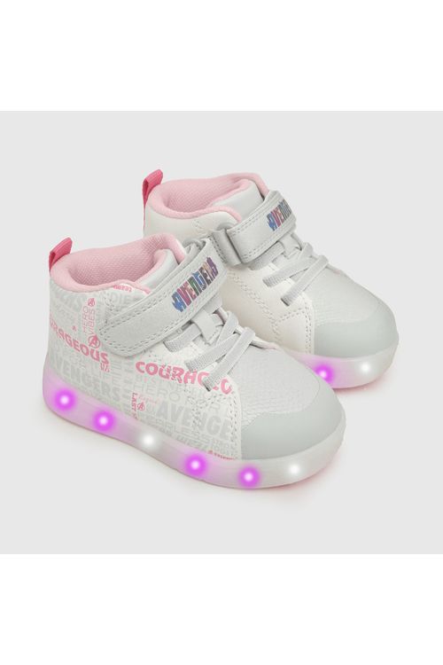 Zapatilla De Niña Luces Marvel Gris Colloky