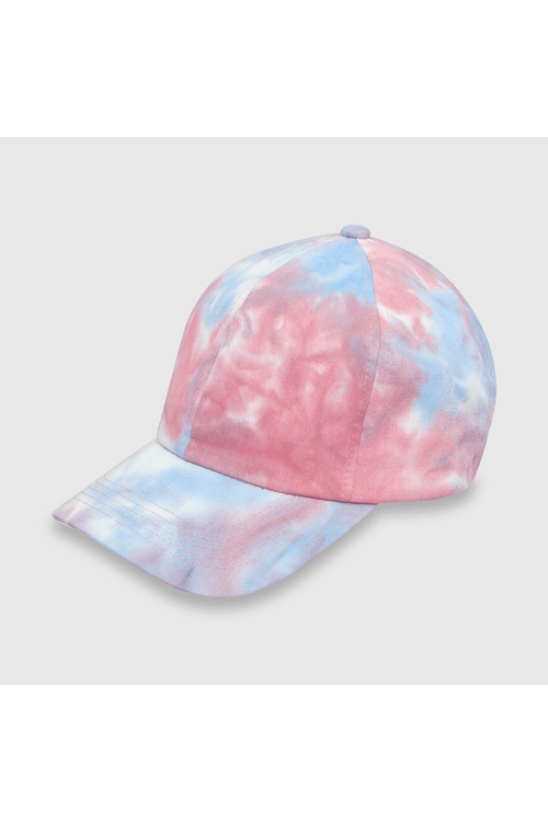 Gorro de niña tie dyed rosado