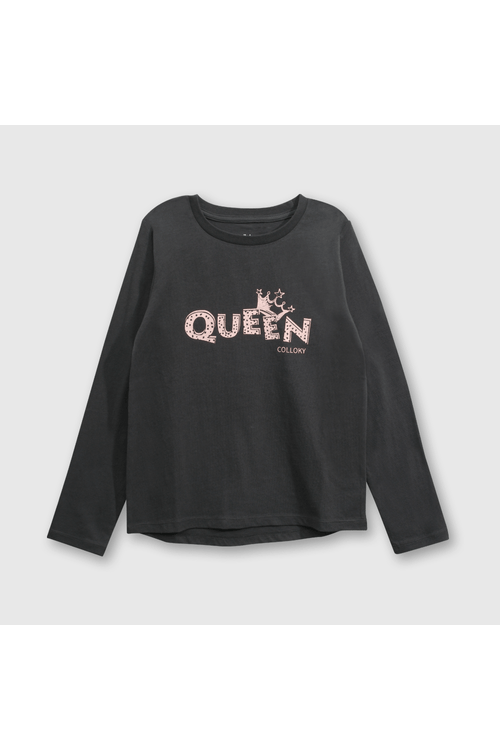 Polo de niña marengo