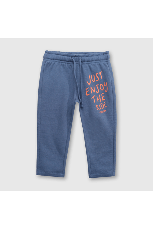 Pantalón buzo de niño skate cobalto