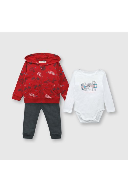 Conjunto De Bebé Niño Ludico Rojo Colloky