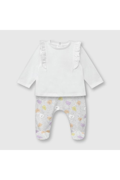 Clemente De Bebé Niña Pajaritos Blanco Colloky