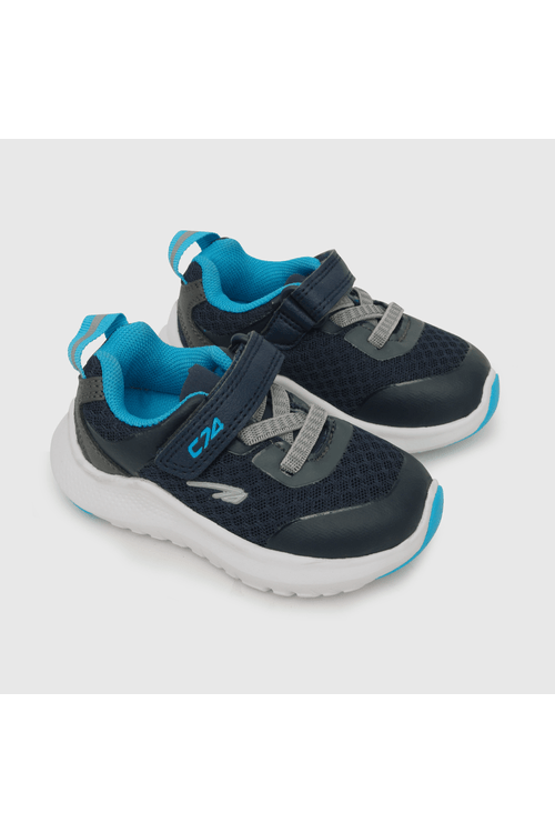 Zapatilla deportiva de niño velcro elástico azul