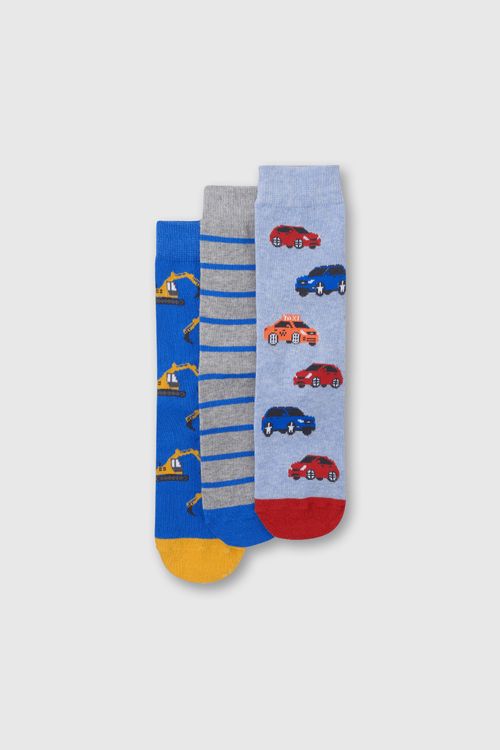 Medias Largas De Niño Azul