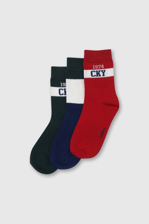 Medias Largas De Niño Azul