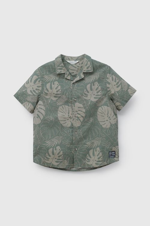 Camisa Verde Estampada De Niño