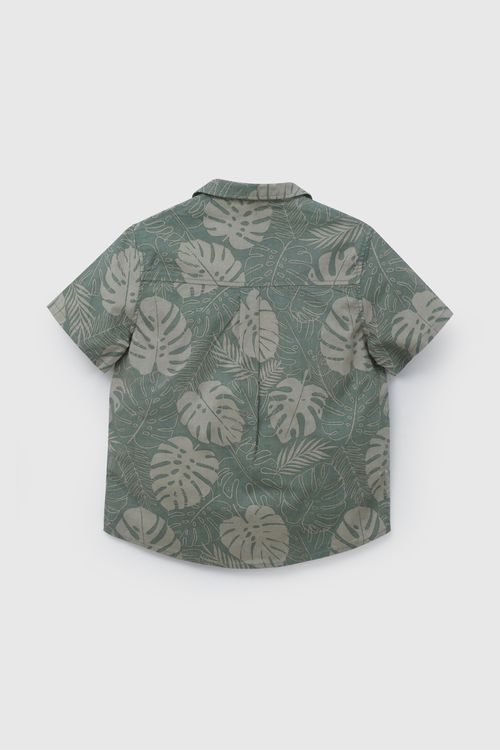 Camisa Verde Estampada De Niño