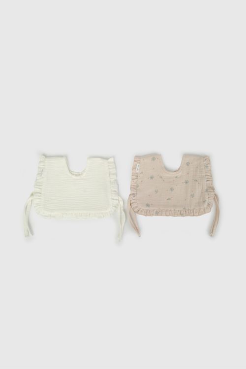 Packs Dos Baberos Impermeable Flores De New Born