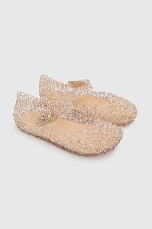 Sandalia De Agua Dorada De Niña Con Velcro