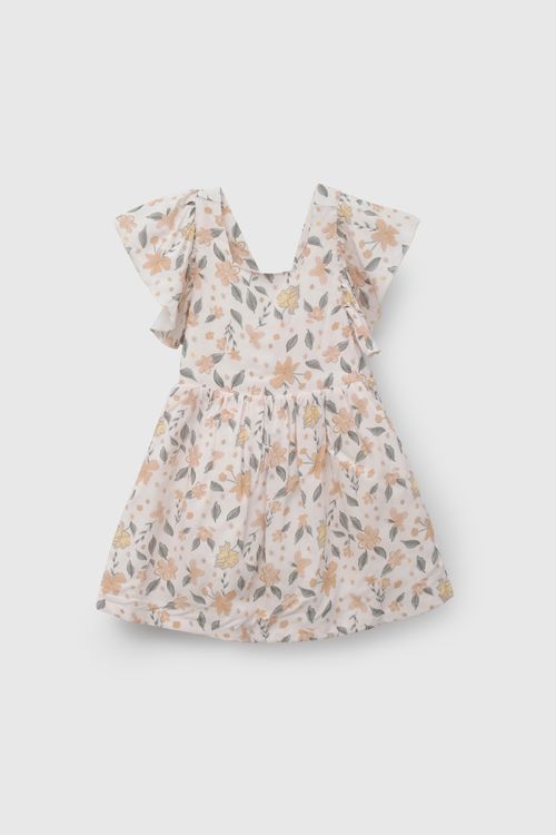 Vestido Multicolor Flores De Niña Infantil