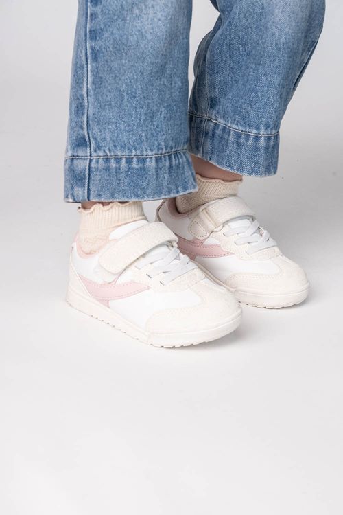 Zapatilla Urbana Beige Y Rosado De Caminante