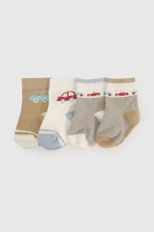 Pack Cuatro Medias Auto De Niño Infantil
