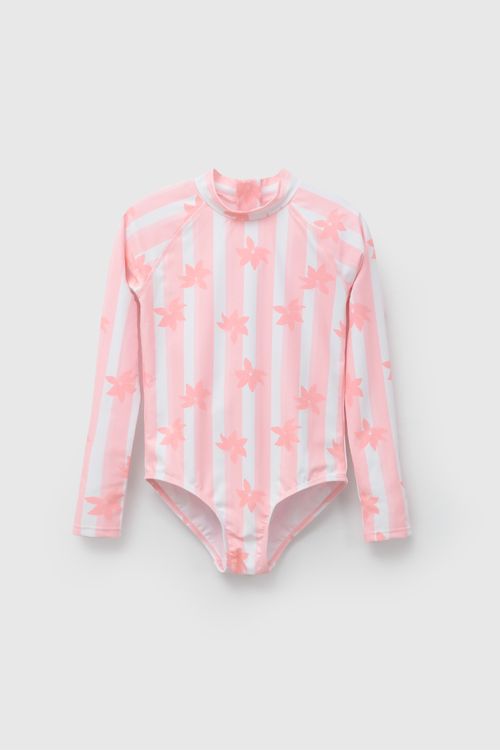 Enterizo Playa Uv Estampado De Niña