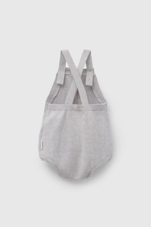 Jardinera Gris Tejido De Bebé Unisex  De New Born