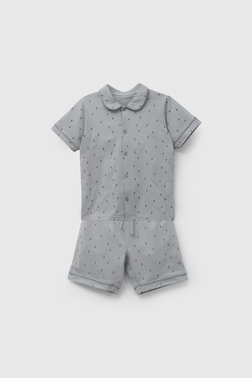 Pijama Negro Camisero De Niño